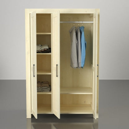 NATURA Kleiderschrank mit 3-Türig Massivholz Kiefer Massivholz