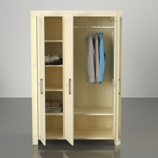 NATURA Kleiderschrank mit 3-Türig Massivholz Kiefer Massivholz