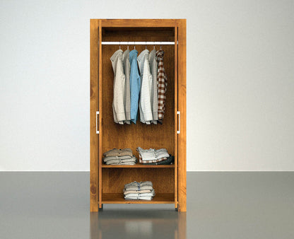 Handgefertigter Kleiderschrank aus Birkenholz – NATURA 90 Kiefer Massivholz