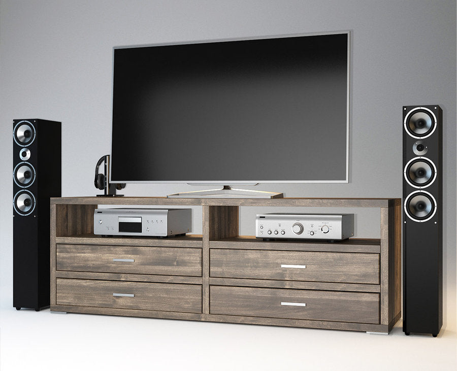 PEDENZA TV-Sideboard/Longboard Massivholz Kommode Kiefer Massivholz