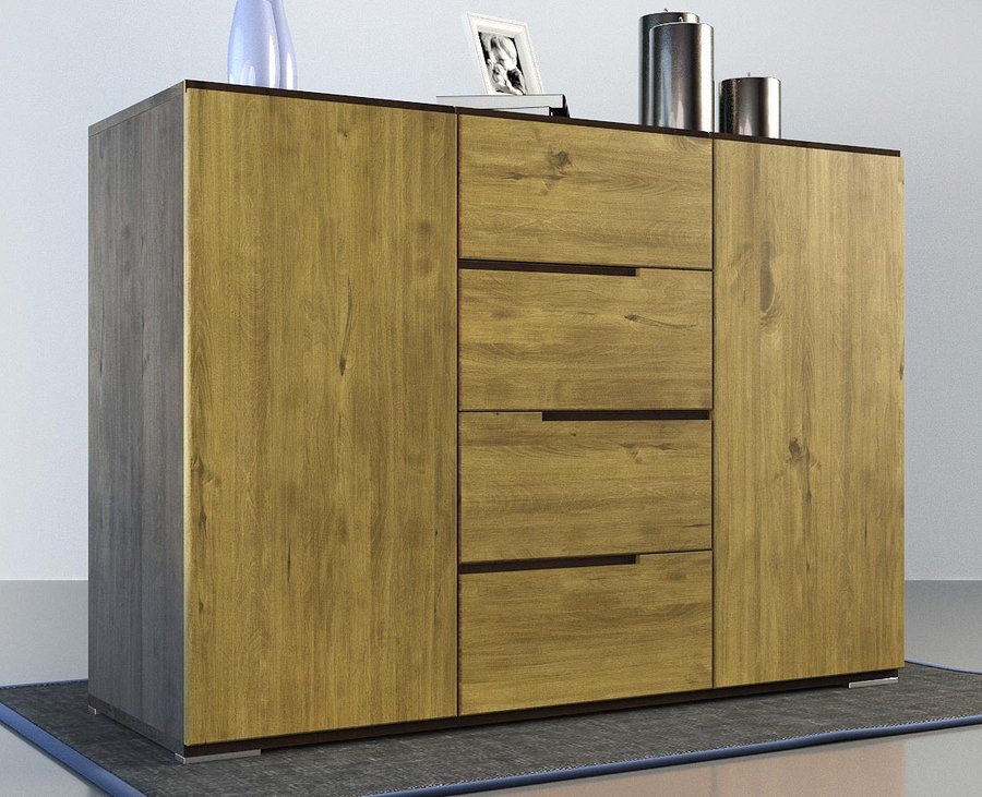 ARDEA Massivholz Schubladen Kommode Kiefer Massivholz