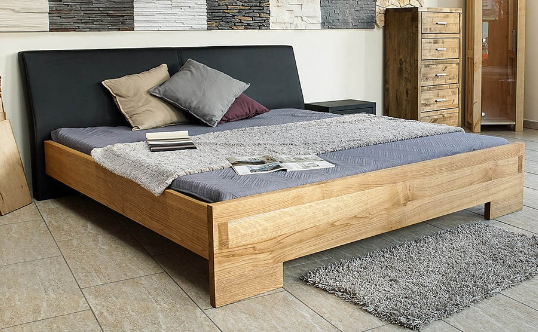 NOVA MASSIVHOLZBETT – Handgefertigtes Bett aus 100% Birkenholz Kiefer Massivholz