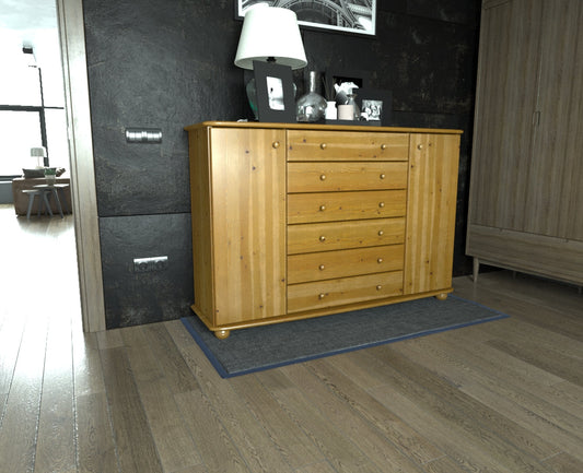 Anika Kommode XL Sideboard | Anrichte | 2-Türig | 6-Schubladen | 100% Bio Kiefer Massivholz Kiefer Massivholz