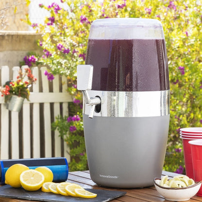 FrostFlow Party-Getränkespender mit Doppel-Eistank – 4L Premium Dispenser LinkeHomeStore
