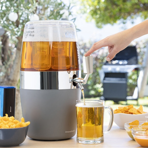 FrostFlow Party-Getränkespender mit Doppel-Eistank – 4L Premium Dispenser LinkeHomeStore