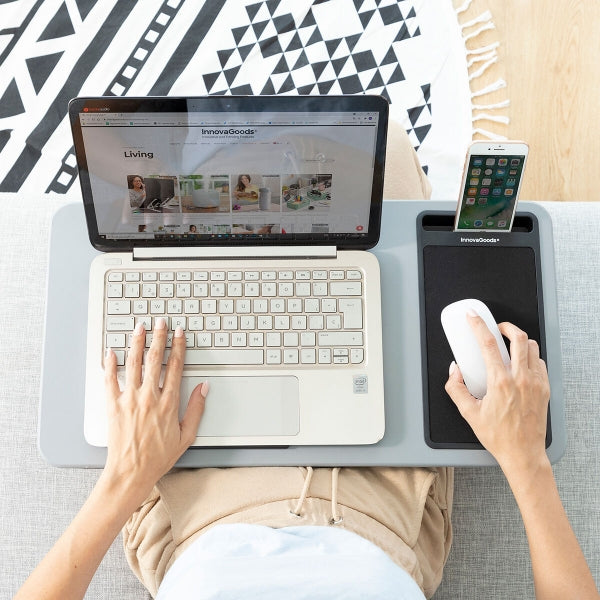 Laptoptisch mit integrierten Kissen - für ein komfortables Arbeiten. LinkeHomeStore