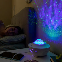 Lade das Bild in den Galerie-Viewer, LED-Laser-Sternenprojektor - mit Lautsprecher
