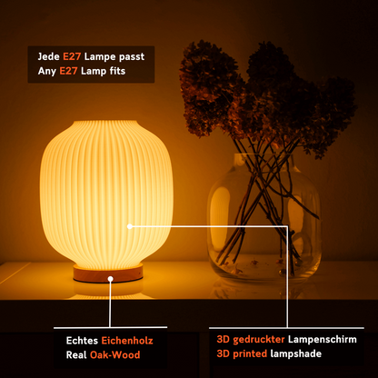 Puro LED Design-Tischlampe – Bauchige Form & Warmlicht Moonou GbR