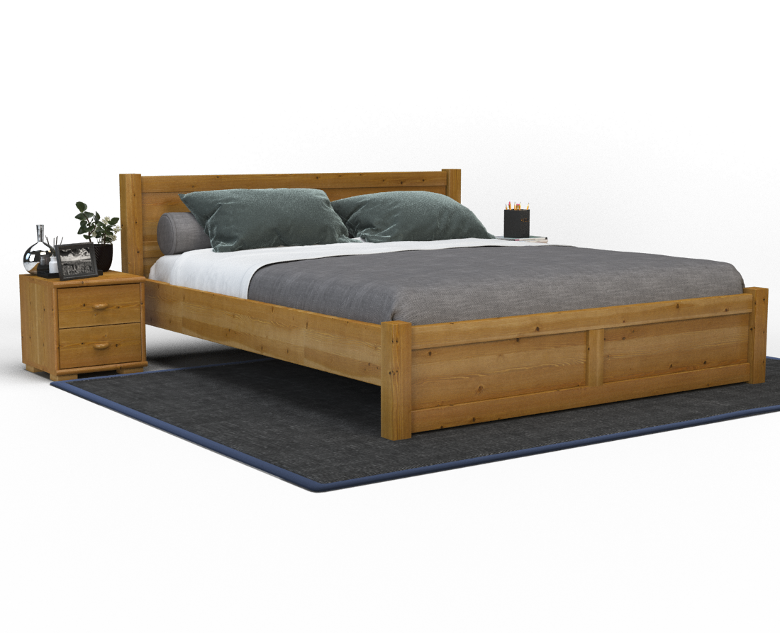 Vanessa Kieferbett | Massivholz | Naturholz | 100% Bio-Bett Kiefer Massivholz