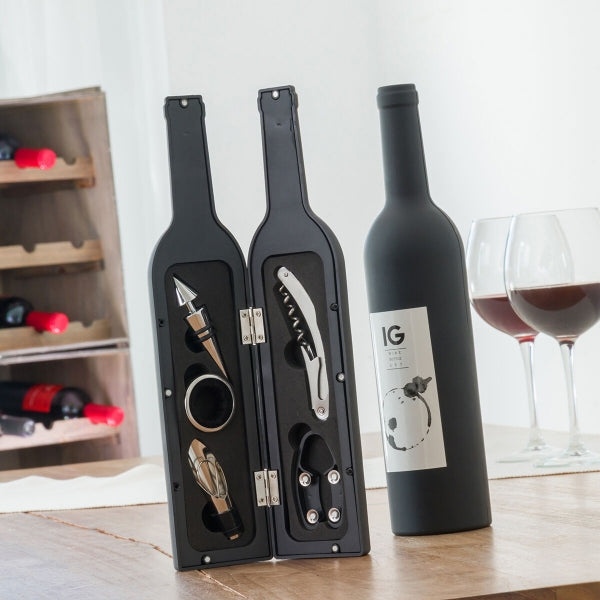 Wein-Zubehörset - in Flaschenoptik