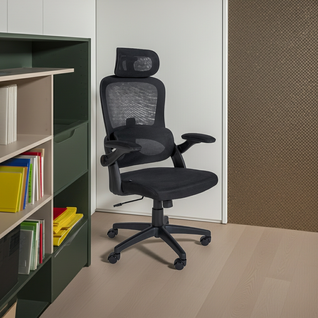 Garston Ergonomischer Bürostuhl – Mesh, Lordosenstütze & Kopfstütze LinkeHomeStore